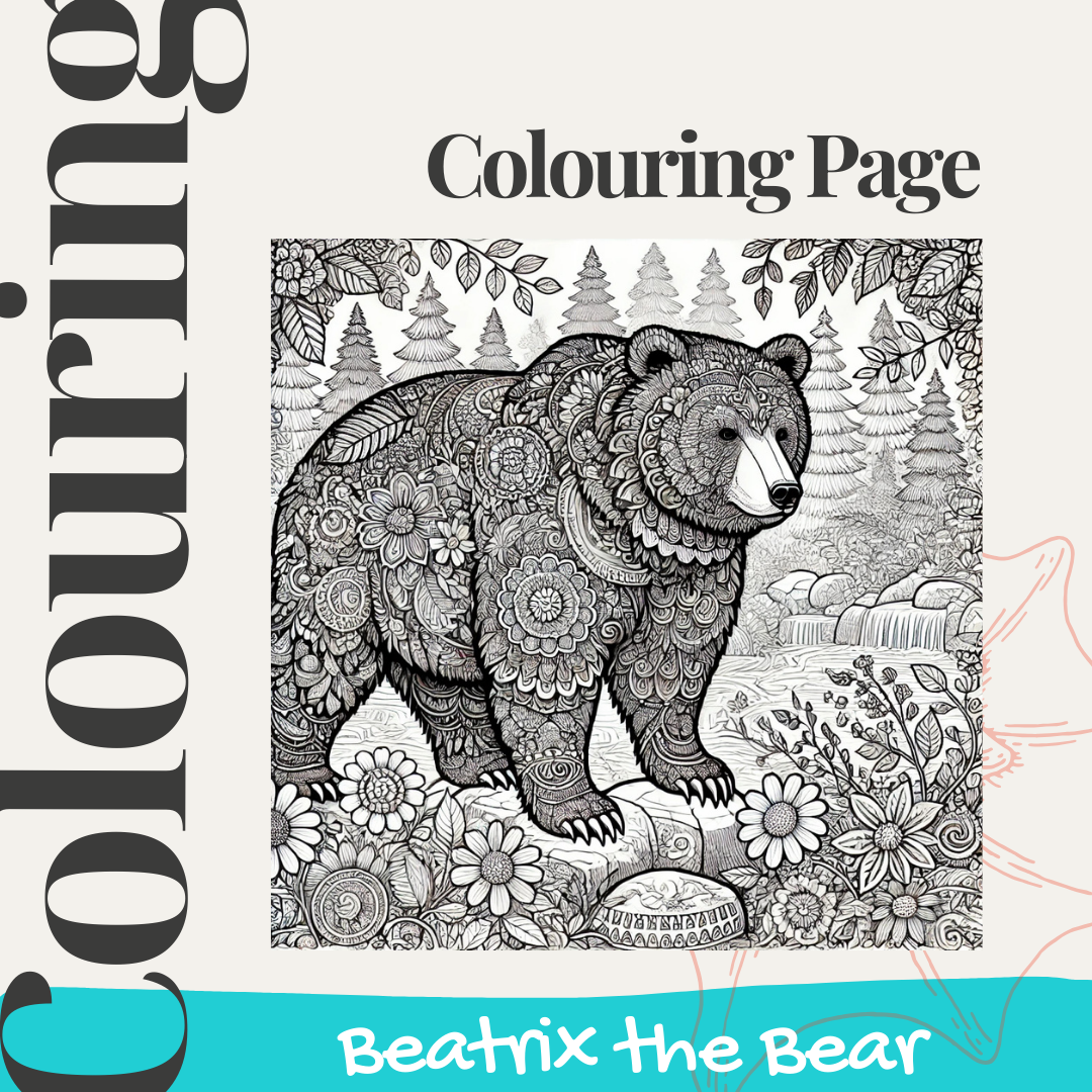 Beatrix the Bear Colouring Page