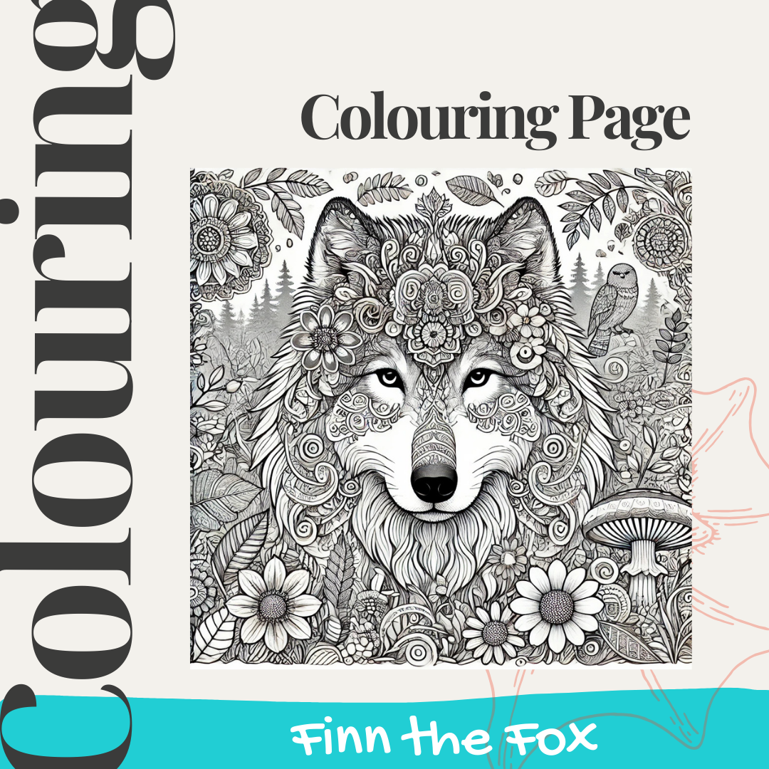 Finn the Fox Colouring Page