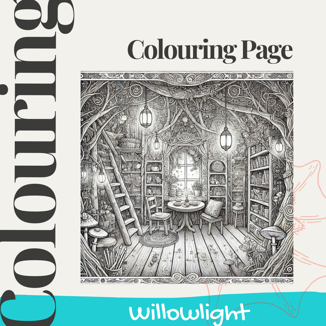 Willowlight Adult stress relief colouring page